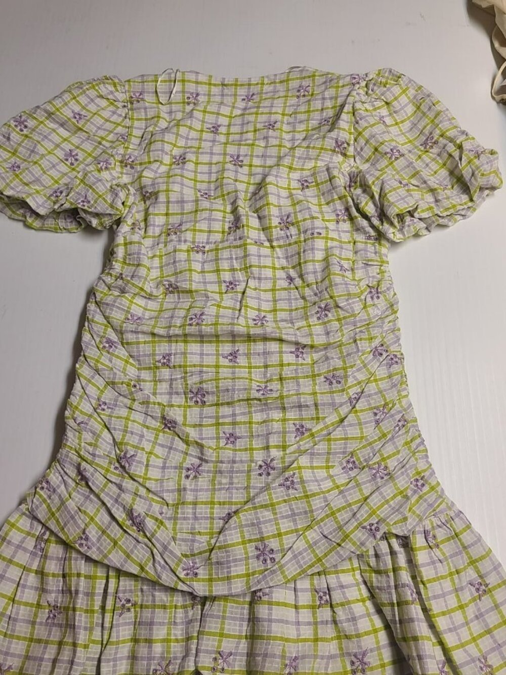 ZARA Checkered Draped Dress Size M 0881/315 - Picture 9 of 9